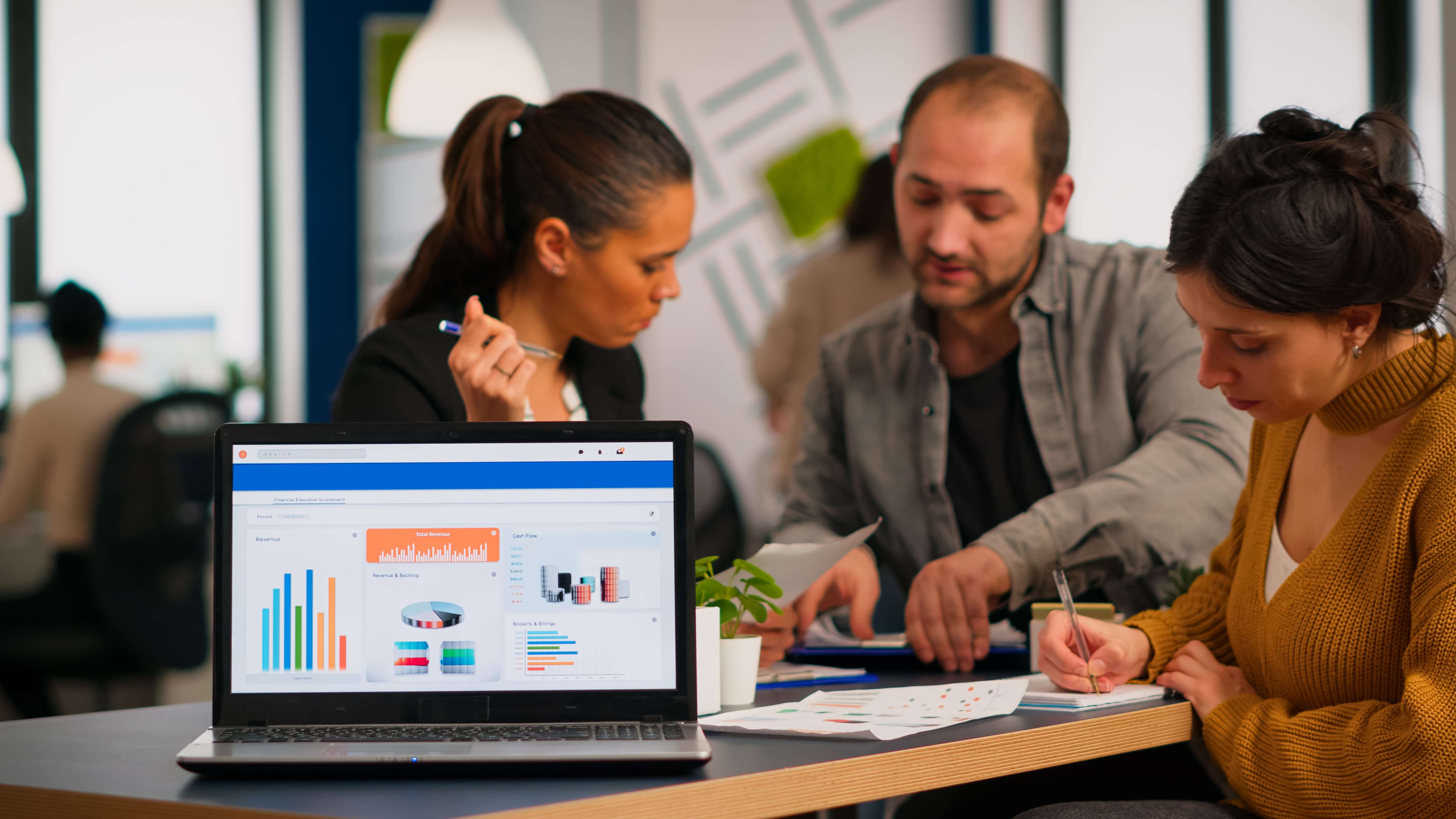 Digital marketing experts working together.